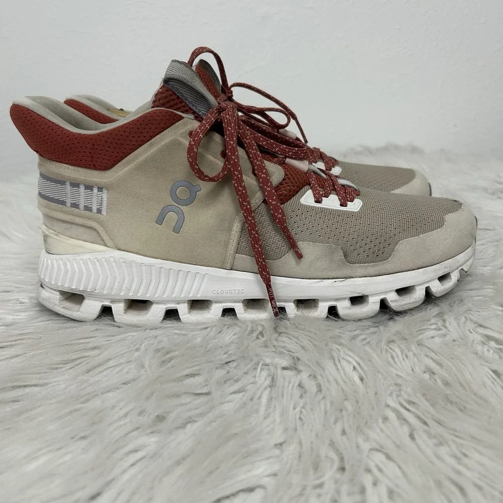 On Cloud Hi Edge Women's Sz 9 Sand Pearl Running Shoe CloudTec‎ Swiss Engineered